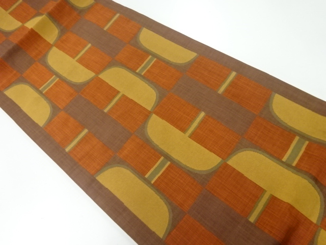 木屋太製　抽象模様織り出し袋帯